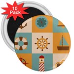 Nautical Elements Collection 3  Magnets (10 pack) 