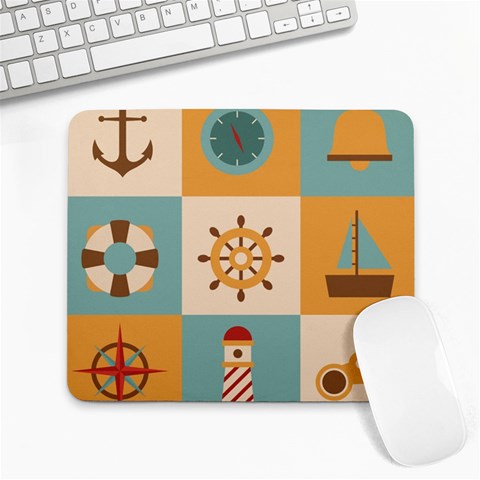 Nautical Elements Collection Large Mousepad from ArtsNow.com Front