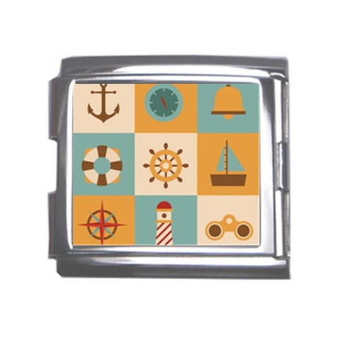 Nautical Elements Collection Mega Link Italian Charm (18mm) from ArtsNow.com Front