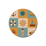 Nautical Elements Collection Rubber Coaster (Round)