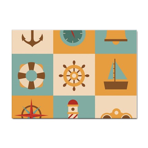 Nautical Elements Collection Sticker A4 (10 pack) from ArtsNow.com Front