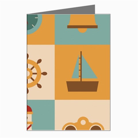 Nautical Elements Collection Greeting Card from ArtsNow.com Left