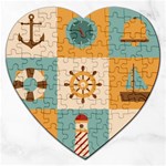 Nautical Elements Collection Jigsaw Puzzle (Heart)