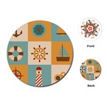 Nautical Elements Collection Playing Cards Single Design (Round)
