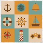 Nautical Elements Collection Canvas 12  x 12 