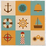 Nautical Elements Collection Canvas 16  x 16 