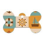 Nautical Elements Collection Dog Tag Bone (Two Sides)