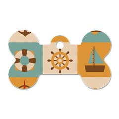 Nautical Elements Collection Dog Tag Bone (Two Sides) from ArtsNow.com Back