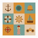 Nautical Elements Collection Medium Glasses Cloth (2 Sides)