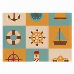 Nautical Elements Collection Large Glasses Cloth (2 Sides) from ArtsNow.com Front
