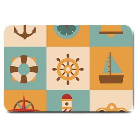 Nautical Elements Collection Large Doormat from ArtsNow.com 30 x20  Door Mat