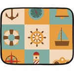 Nautical Elements Collection Two Sides Fleece Blanket (Mini)