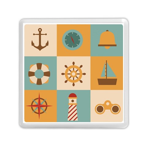 Nautical Elements Collection Memory Card Reader (Square) from ArtsNow.com Front