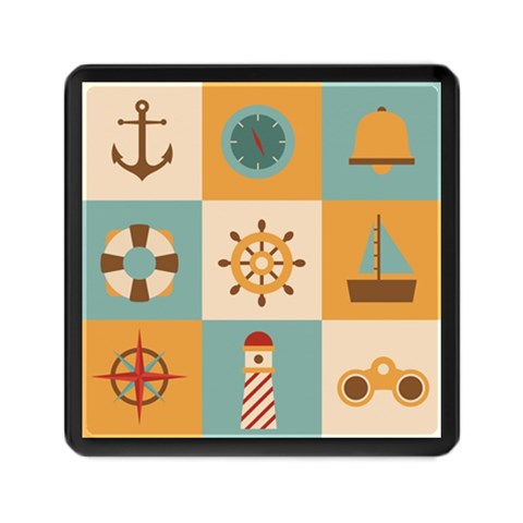 Nautical Elements Collection Memory Card Reader (Square) from ArtsNow.com Front