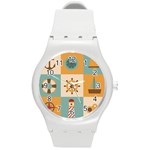 Nautical Elements Collection Round Plastic Sport Watch (M)