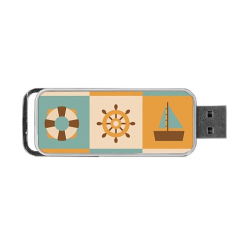 Nautical Elements Collection Portable USB Flash (Two Sides) from ArtsNow.com Front