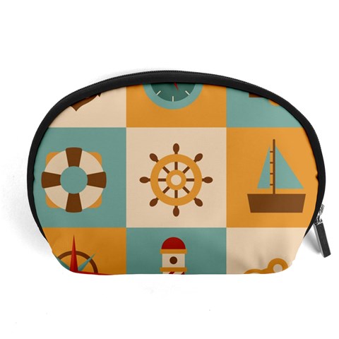 Nautical Elements Collection Accessory Pouch (Large) from ArtsNow.com Front