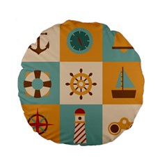 Nautical Elements Collection Standard 15  Premium Flano Round Cushions from ArtsNow.com Front
