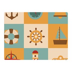 Nautical Elements Collection Two Sides Premium Plush Fleece Blanket (Mini) from ArtsNow.com 35 x27  Blanket Front