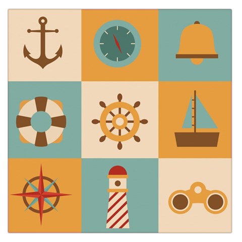 Nautical Elements Collection Square Satin Scarf (36  x 36 ) from ArtsNow.com Front