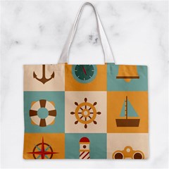 Nautical Elements Collection Zipper Mini Tote Bag from ArtsNow.com Front