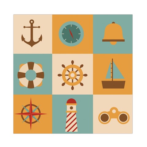 Nautical Elements Collection Duvet Cover Double Side (Full/ Double Size) from ArtsNow.com Front