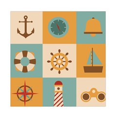 Nautical Elements Collection Duvet Cover Double Side (Full/ Double Size) from ArtsNow.com Back