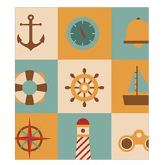 Nautical Elements Collection Duvet Cover Double Side (King Size) from ArtsNow.com Back