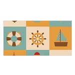 Nautical Elements Collection Satin Shawl 45  x 80 