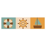 Nautical Elements Collection Oblong Satin Scarf (16  x 60 )
