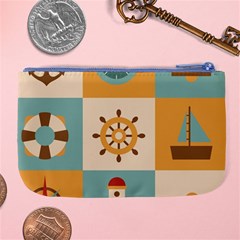 Nautical Elements Collection Large Coin Purse from ArtsNow.com Back