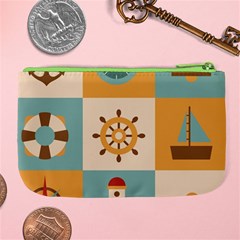 Nautical Elements Collection Large Coin Purse from ArtsNow.com Back