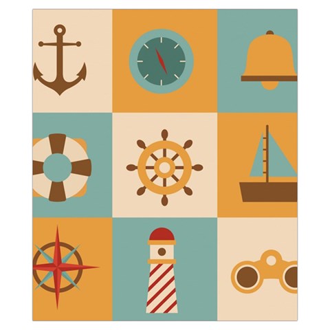 Nautical Elements Collection Drawstring Pouch (XS) from ArtsNow.com Front