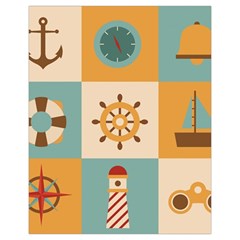 Nautical Elements Collection Drawstring Pouch (XL) from ArtsNow.com Front