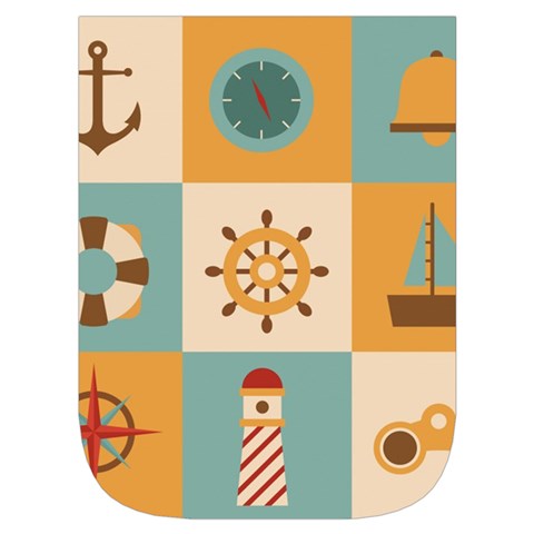 Nautical Elements Collection Waist Pouch (Small) from ArtsNow.com Front Pocket