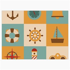 Nautical Elements Collection Roll Up Canvas Pencil Holder (L) from ArtsNow.com Front