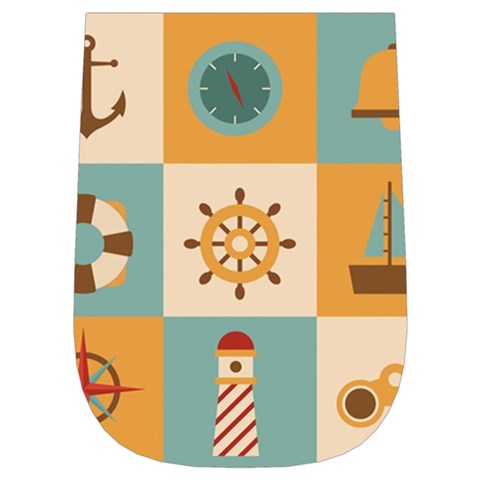 Nautical Elements Collection Wristlet Pouch Bag (Small) from ArtsNow.com Left Side