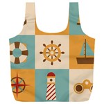 Nautical Elements Collection Full Print Recycle Bag (XXXL)
