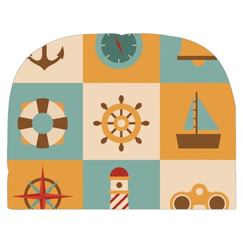 Nautical Elements Collection Make Up Case (Medium) from ArtsNow.com Front