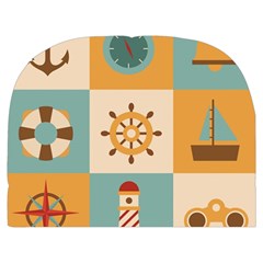 Nautical Elements Collection Make Up Case (Medium) from ArtsNow.com Back
