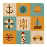 Nautical Elements Collection Banner and Sign 3  x 3 
