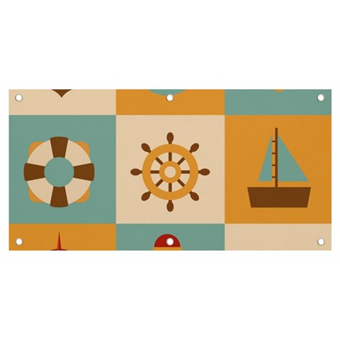 Nautical Elements Collection Banner and Sign 4  x 2  from ArtsNow.com Front