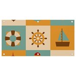 Nautical Elements Collection Banner and Sign 4  x 2 
