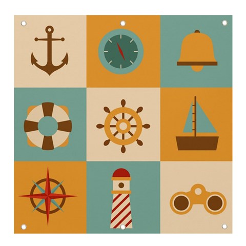 Nautical Elements Collection Banner and Sign 4  x 4  from ArtsNow.com Front