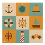 Nautical Elements Collection Banner and Sign 4  x 4 