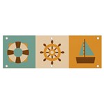 Nautical Elements Collection Banner and Sign 6  x 2 