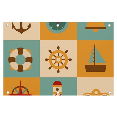 Nautical Elements Collection Banner and Sign 6  x 4  from ArtsNow.com Front