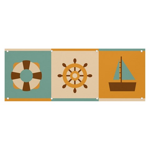 Nautical Elements Collection Banner and Sign 8  x 3  from ArtsNow.com Front