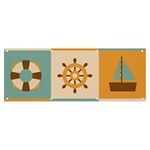 Nautical Elements Collection Banner and Sign 8  x 3 