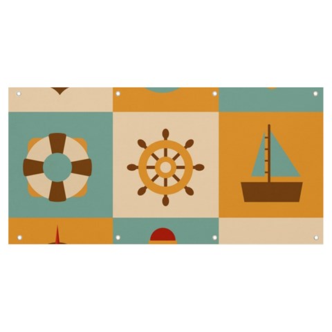 Nautical Elements Collection Banner and Sign 8  x 4  from ArtsNow.com Front
